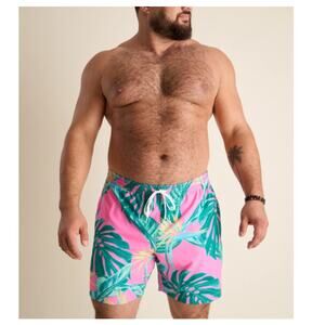 Chubbies Men's Pink Birds The Birds of Paradises 7" Classic Swim Trunk Size L